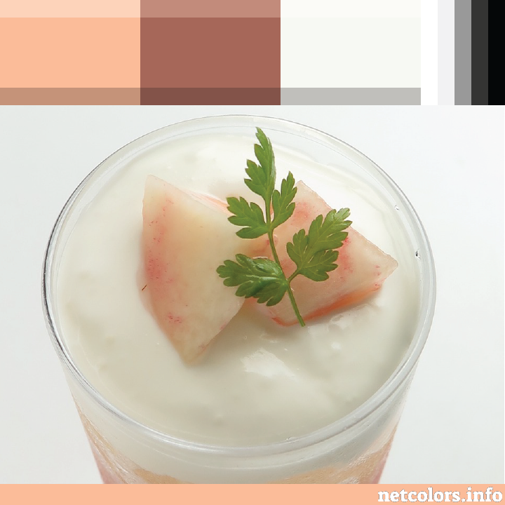 The Pantone Color of the Year 2024: Peach Fuzz color palette inspiration photo peach jelly dessert