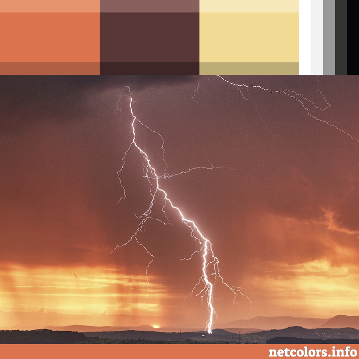 website color inspiration - lighting striking land with rain behind it photo from pixabay