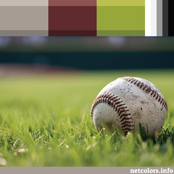 website color palette inspiration baseball in grass photo from pixabay